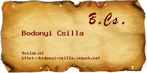Bodonyi Csilla névjegykártya