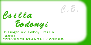 csilla bodonyi business card